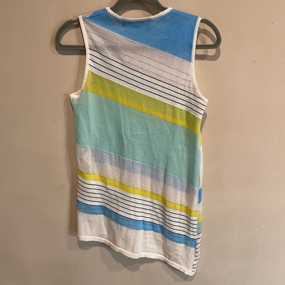 Diane Von Furstenburg Stripe Asymmetrical Top - Picture 10 of 15